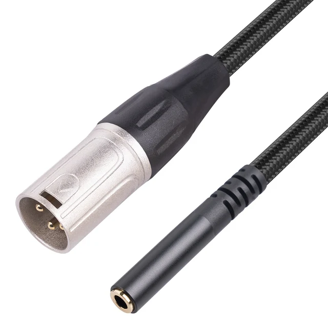 Adaptateur Audio XLR Femelle Vers Jack 6.35 Mono Mâle - Convertisseur Laiton Nickelé Pour Micro, Caméscope, Home Studio - Connexion Simple Et Qualité Sonore - 2