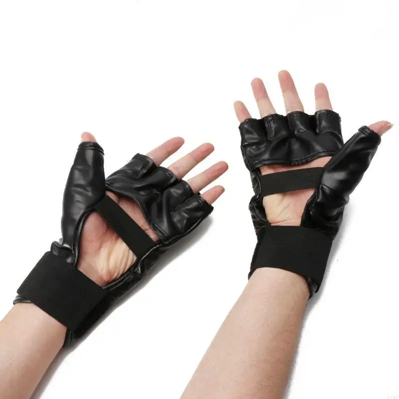F68F Gants boxe Gym Cool MMA Muay tha&iuml;landaise Training Demi-mitaines