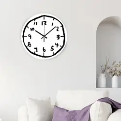 Elegant Wall Clock Ornament - Chic Mute Art Decor for Kitchen, Study, Living Room, and Home (WHITE)