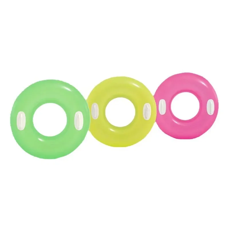Intex 59258 Tri-Color Inflatable Swimming Ring Buoy Men Women's Swimming Ring Children's Lifesaving PVC