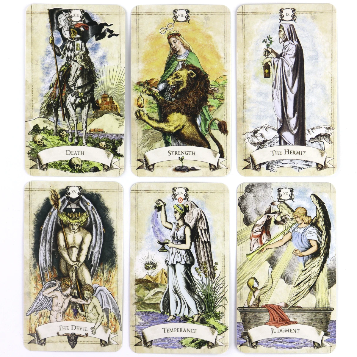Old Style Tarot Cards For Family Party High Quality Fortune Telling Divination Tarot Deck 78 Cards Deck With PDF Guide Card Game 5