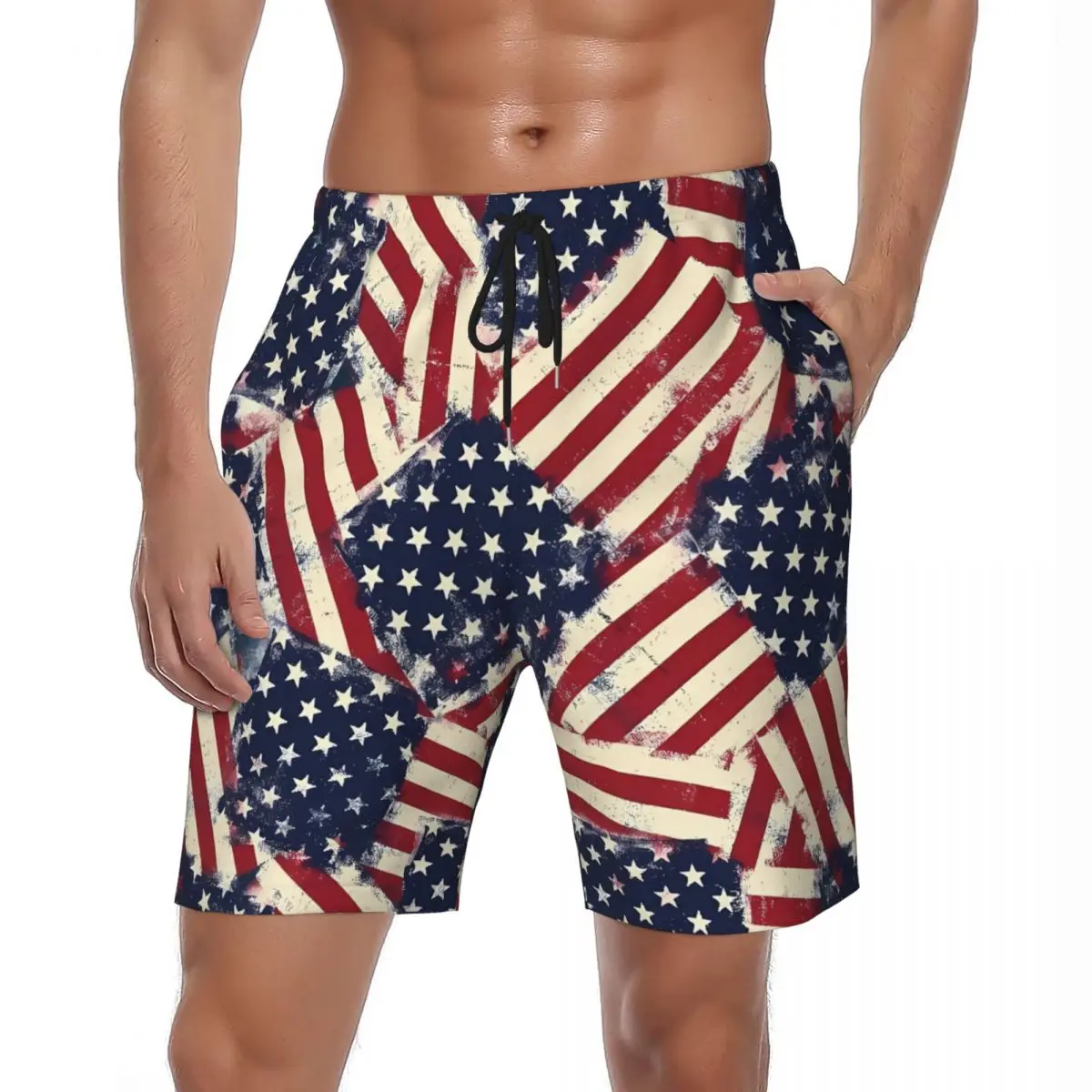 

Swimwear Newest USA Flag Board Shorts Summer 3D Print Casual Fashion Beach Shorts Male Pattern Running Surf Fast Dry Swim Trunks