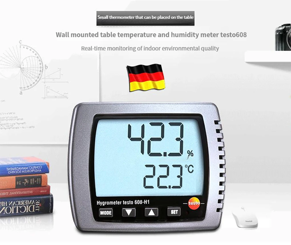 Testo 608-H1/H2 Electronic High Precision Thermohygrometer LCD Display Temperatu