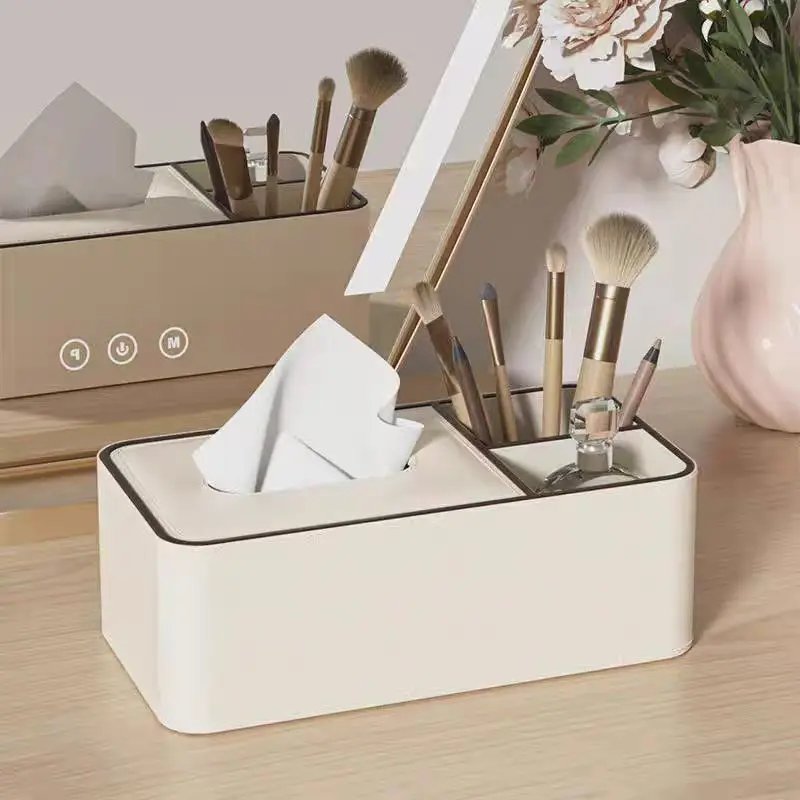Decorative tissue box，high appearance level light luxury leather tissue box used in hotels, living rooms, office, princess room 2