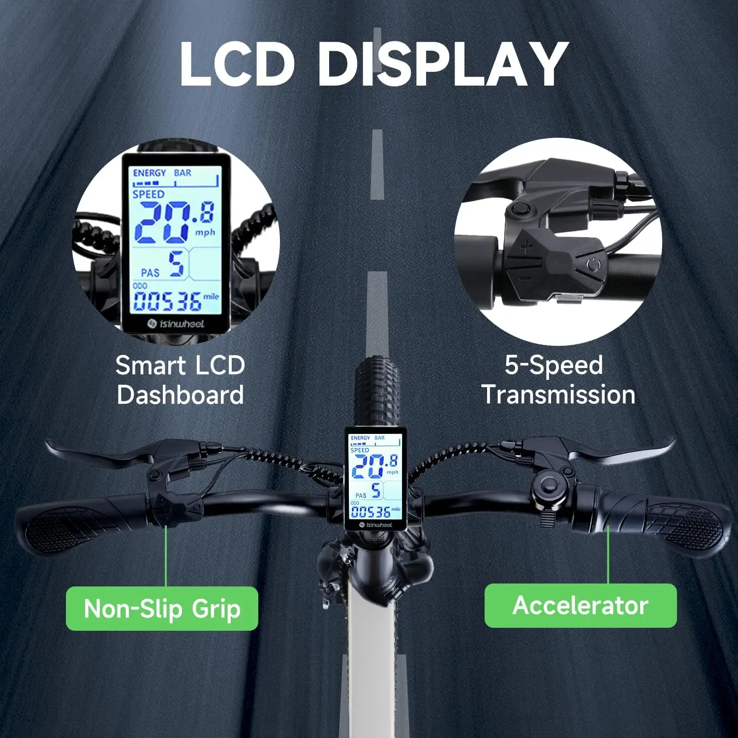 U5 Electric Bike Adult 500W, 20" Folding Bikes, 20MPH Max Range 45+ Mile, 48V Removable Battery, Weighs Only 48.5lbs 3