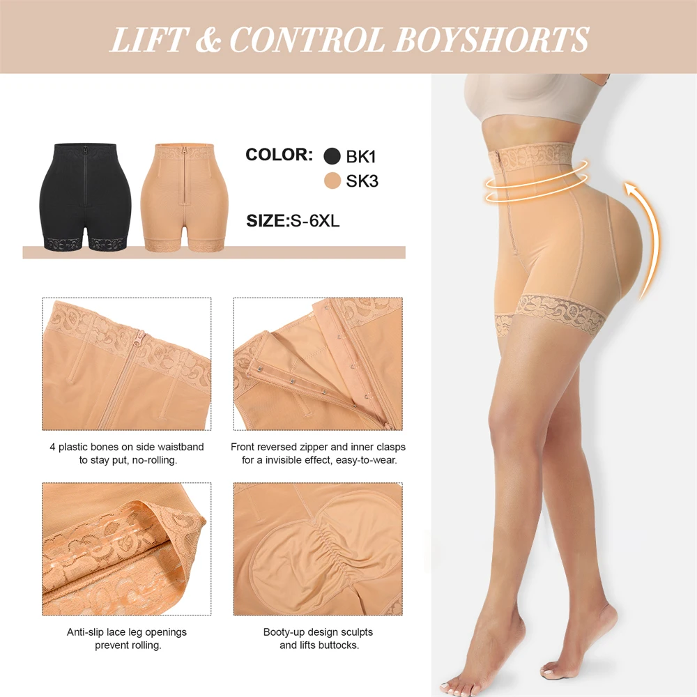 Fajas Colombianas Waist Trainer Butt lifter Body Shapewear Corset Push Up High Waist Panties Underwear Tummy Control Hip Enhance 2