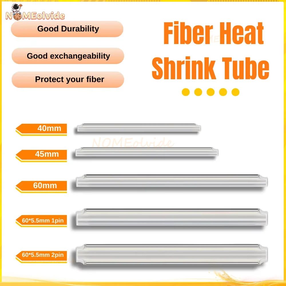 Tube thermorétractable 40mm 45mm 60mm 1pin 2pin Smoove protecteur d'épissure de Fiber optique câble Tubo manchons de protection de Tube thermorétractable
