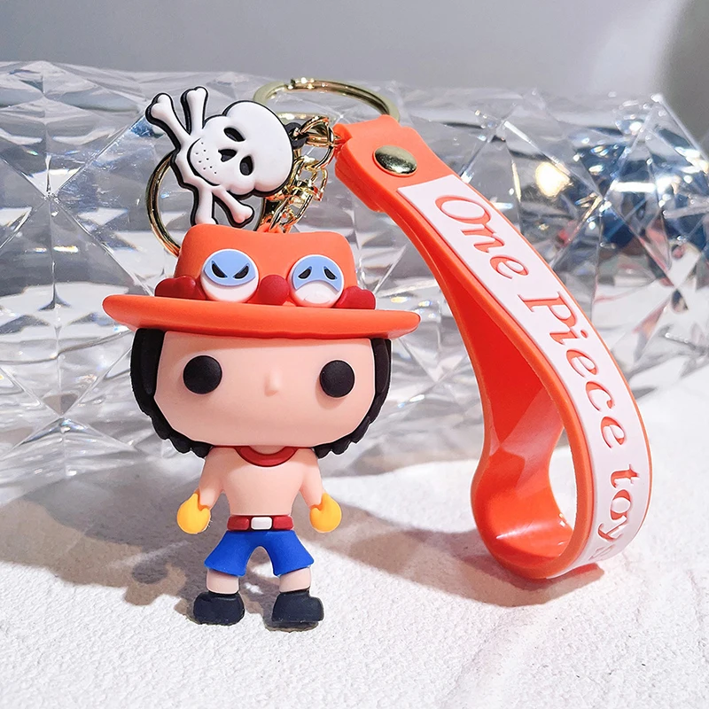 thumbnail image 1 of LLavero de acción de una pieza, modelo de figura de Luffy Zoro Sanji, PVC 3D, bolsa de juguetes colgante, llave de figura de Anime de One Piec, 1 pieza, 1 of 5