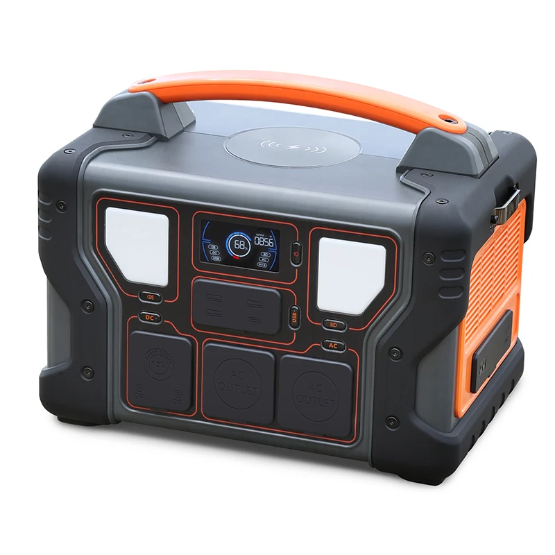 

Waterproof 110v 220v emergency home UPS battery pack Camping Solar generator Portable Power Station 1000W