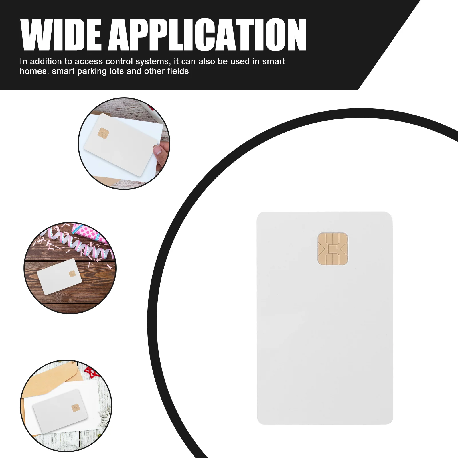 10pcs White At24c02 Ic Card 2k Memory Access Control SystemBlank Cards PVC Chip Contact