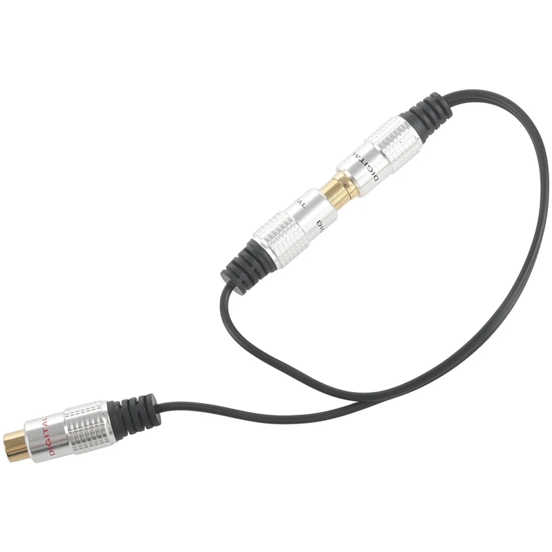 3X Metal RCA Female To Dual 2-RCA Male Gold Plated Adapter, Stereo Splitter Y Audio Cable(RCA F-2 RCA M)