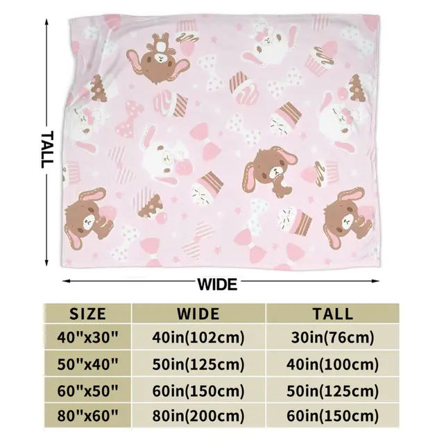 Cartoon Sugarbunnies Blanket  Fleece Awesome Soft Throw Blankets for Bedspread  Winter 5