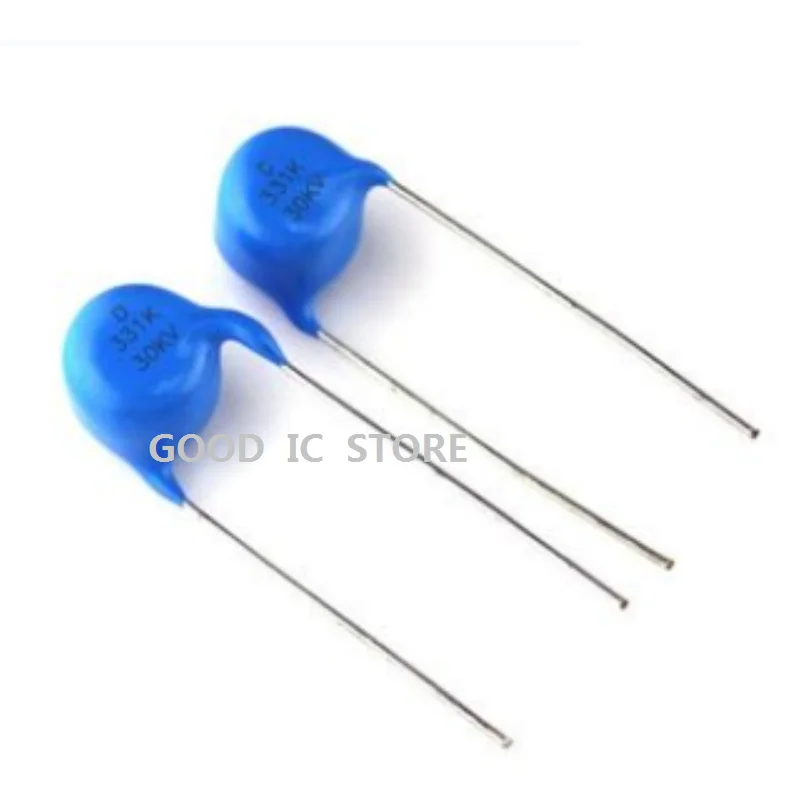 10PCS CT81 ultra-high voltage ceramic capacitor30KV 331K chip diameter 10mm material Y5T oil fume purification laser commonly us