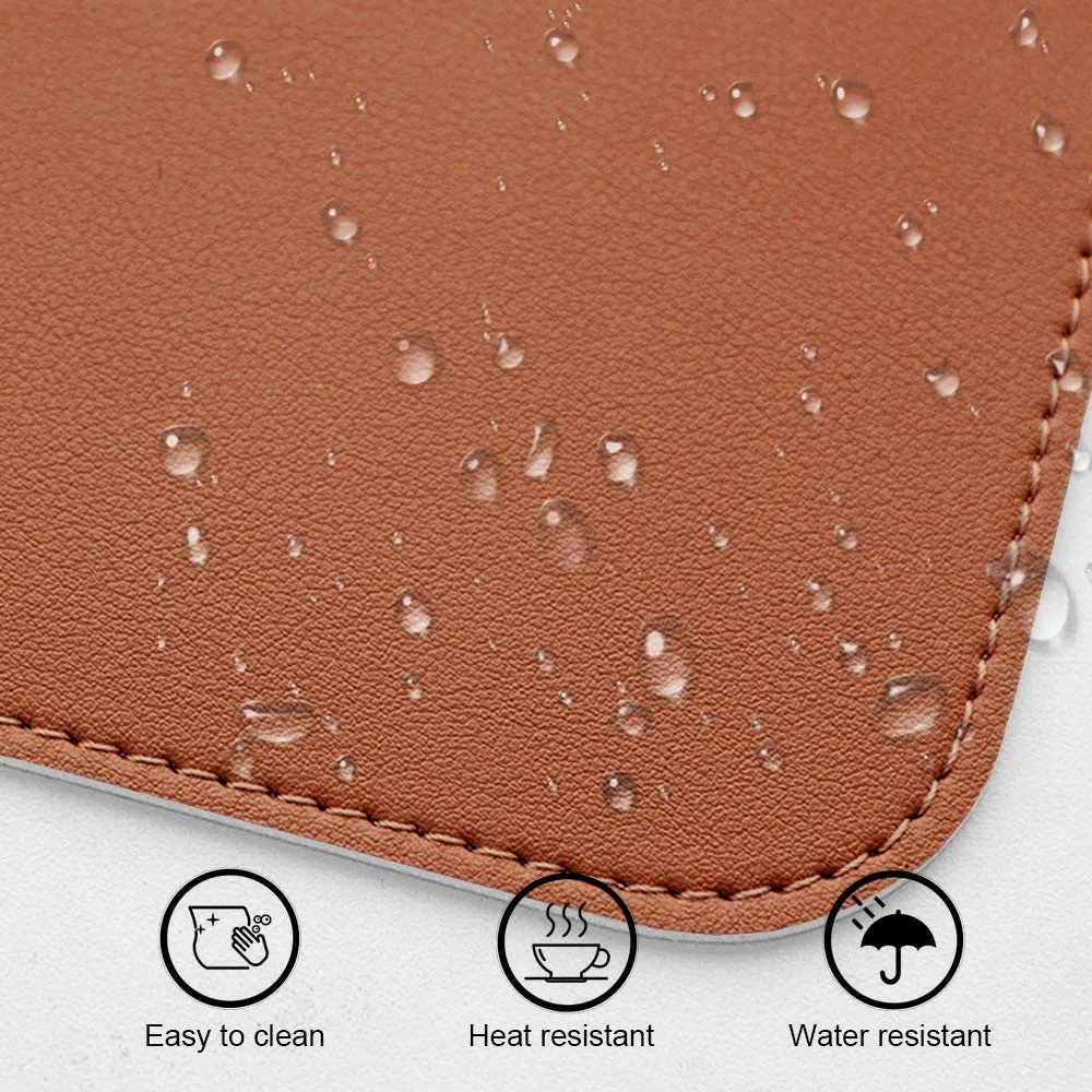 Table Mat Camping Wood Roll Table Leather Thicken Waterproof Heat-Resistant 4