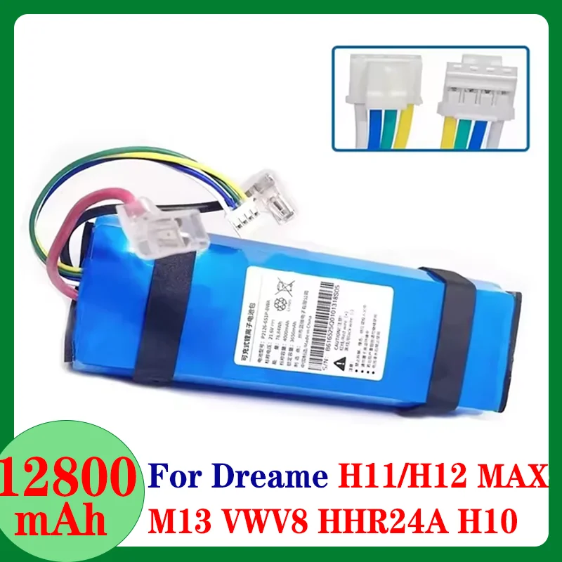 Original 12800mAh lithium battery For Dreame H10 H11 H11max H12max M13 VWV8 HHR24A Floor scrubber Rechargeable batteries
