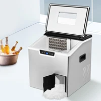 Machine à glaçons et broyeur de glace 2 en 1, 150-180W, 32 glaçons en 12-22 min, écran LCD, nettoyage automatique, acier inoxydable, pour la maison, le café, le bar, le bureau 1