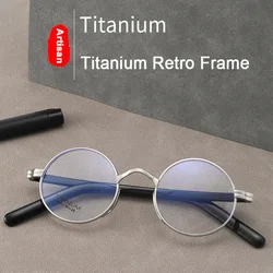 Japan Luxury Brand Design Photochromic Retro Titanium Round Frame Handmade IP Glasses Men Women Prescription Optical Eyeglasses