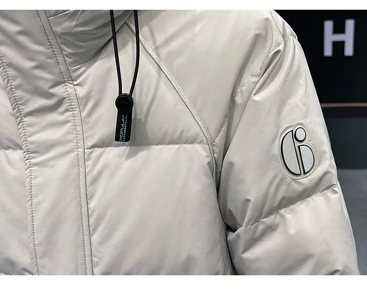 Einfarbige Herren-Entendaunenjacken mit Kapuze, 2025, Winter, winddicht, warm, Top, Puffermäntel, Oberbekleidung, verdickte, gepolsterte Parkas-Kleidung – Detail 19