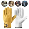 Work Gloves Sheepskin Leather Workers Work Welding Safety Protection Garden Sports Motorcycle Driver Wear-resistant Gloves 1
