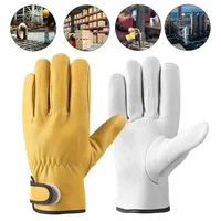 Work Gloves Sheepskin Leather Workers Work Welding Safety Protection Garden Sports Motorcycle Driver Wear-resistant Gloves 1