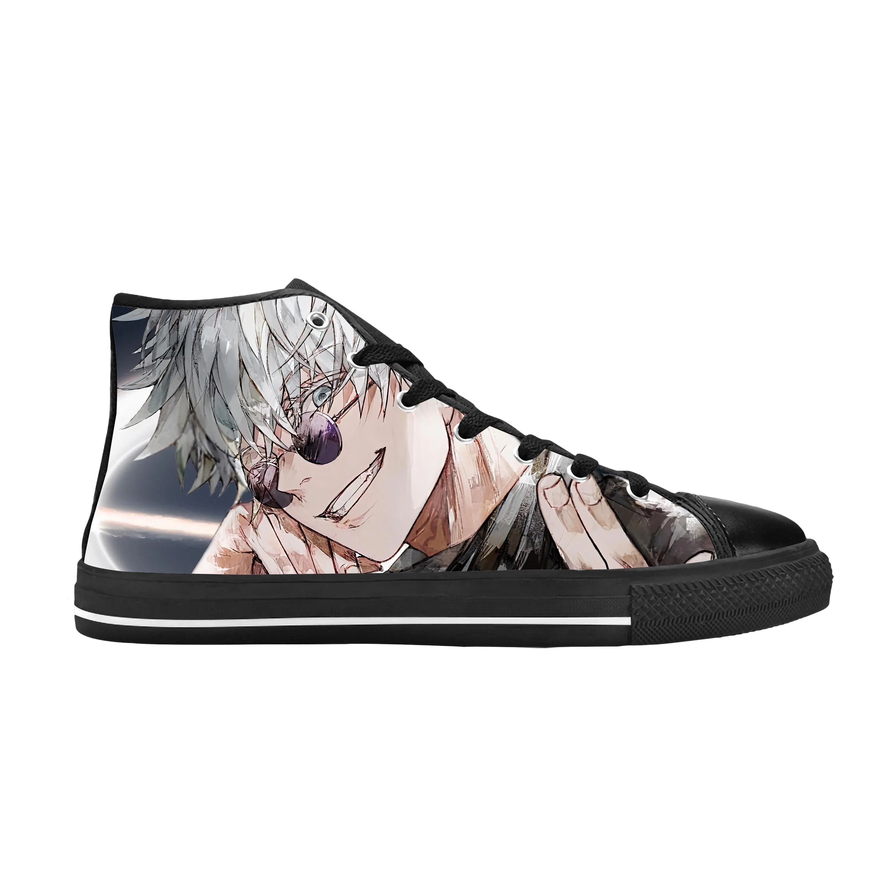 

Japanese Anime Manga Jujutsu Kaisen Gojo Satoru Casual Cloth Shoes High Top Comfortable Breathable 3D Print Men Women Sneakers