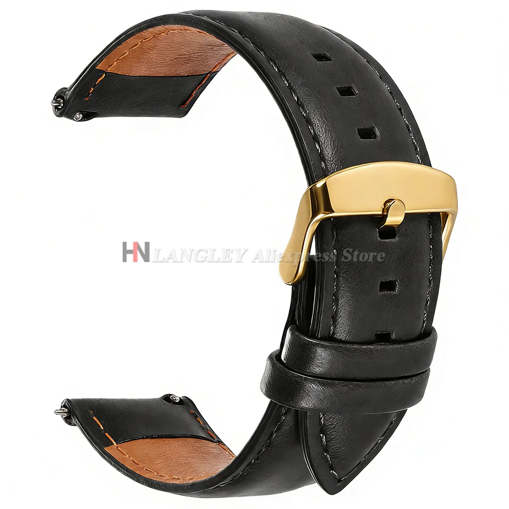 Vintage Brown Cowhide Leather Quick Release Strap - 18mm, 20mm, 22mm