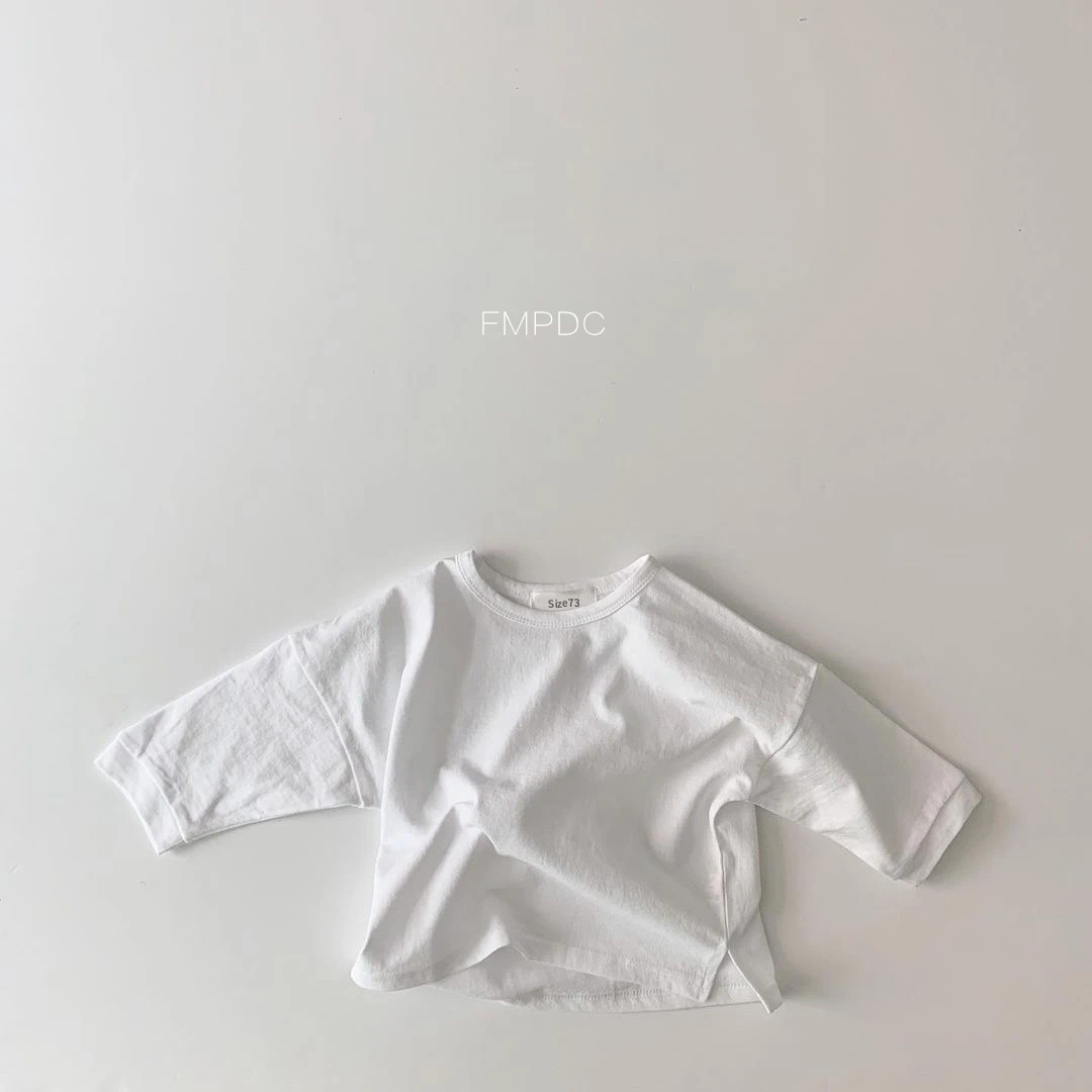 Korea Kids Oversized Basic T-Shirt Baby Tee Soft Bottoming Shirt Toddler Girl Clothes T-shirts Baby Boys Clothes Tank Tops