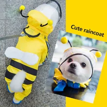

Dog Pet Raincoat Jumpsuit Cute Rain Coat Hooded Waterproof Outdoor Clothes Pet Supplies New Design for Pets Small Medium CW298