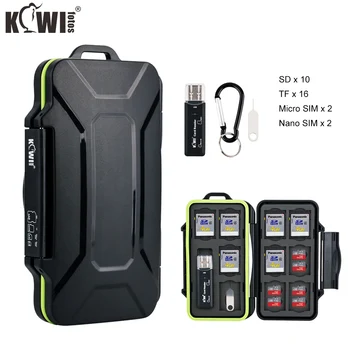 방수 메모리 카드 케이스, SD SDHC SDXC 마이크로 SD TF 마이크로 SIM 나노 SIM 카드 거치대 보관함, 정리함 및 USB 3.0 카드 리더기