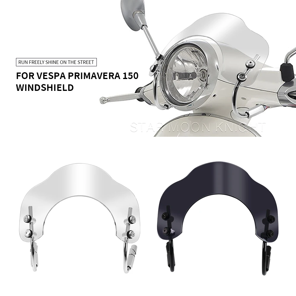 

Motorcycle Accessories Windscreen Windshield For VESPA Primavera 150 All Year Wind Shield Screen Protector Parts