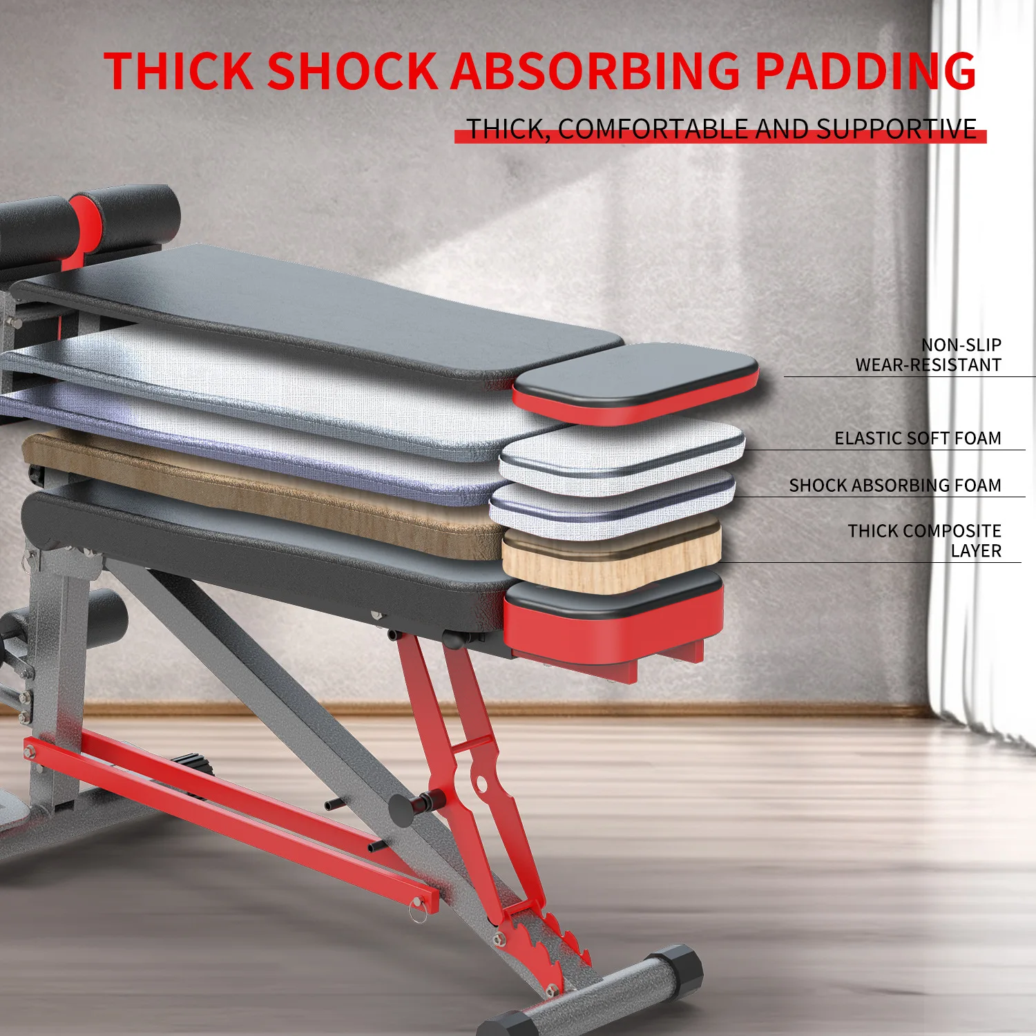 Household Sit Up Dumbbell Stool, Multifunctional Roman Chair, New