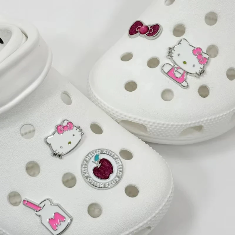 [5 Stück Kitty Charms] Süße Kitty Katze Legierung Schuhe Charms Cartoon abnehmbare Accessoires Schuh Blume Schuh Schnalle Zubehör Set – Detail 11