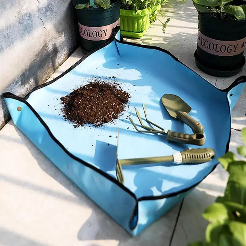 

New Dirty Soil Flower Land Mat Plant Pot Lock Waterproof Anti Foldable Gardening Pad Easily Carrying Part Eco-friendly Tool