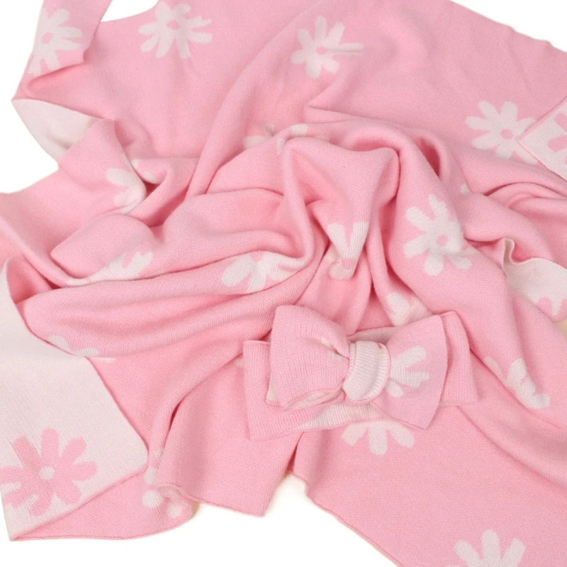 

N80C Baby Towel Cotton Toddler Newborn Swaddles Wrap with Headband Muslin Blanket