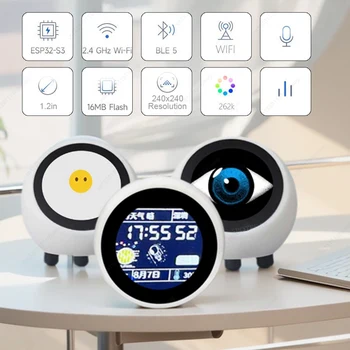 Scheda di sviluppo ESP32-S3 Mini robot multifunzione Ornamenti da tavolo Display LCD Robot assistente intelligente per la decorazione domestica