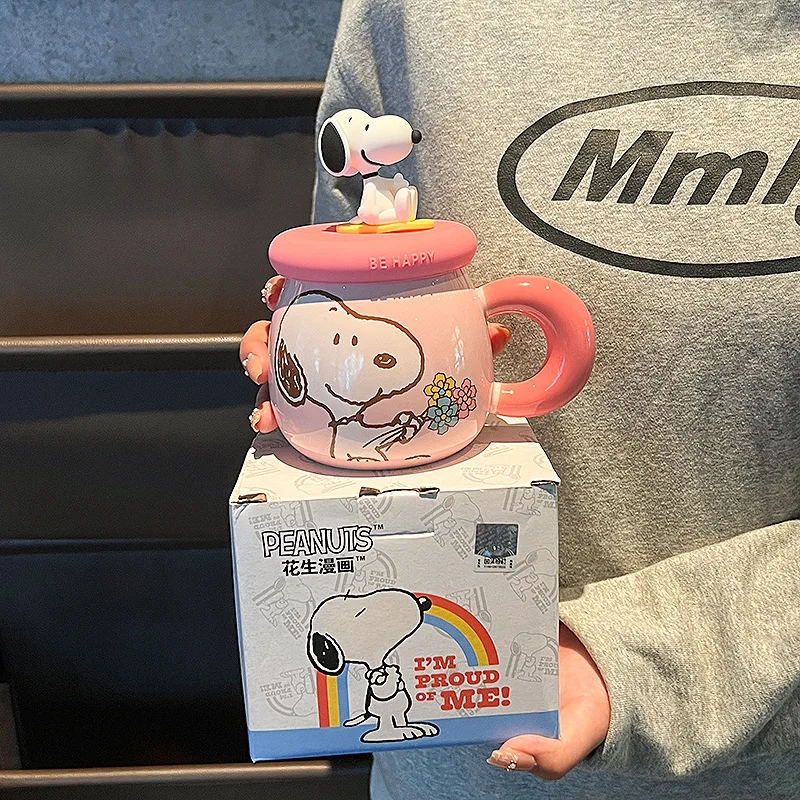 كوب سيراميك بسعة كبيرة مع غطاء