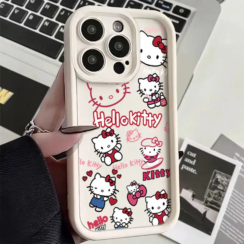 thumbnail image 1 of Funda de silicona para Samsung Galaxy S23 Ultra S22 S21 Plus S20 FE A12 A32 A52 A52S A53 A14 A34 A54 A13 A23 A33 Hello Kitty, 1 of 4