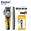 Kemei Trimmer Professional Hair Trimmer DLC Blade Haircut Machine 9000 RPM Magnet Motor Trimmer Electric Clipper for Men KM-1767 1