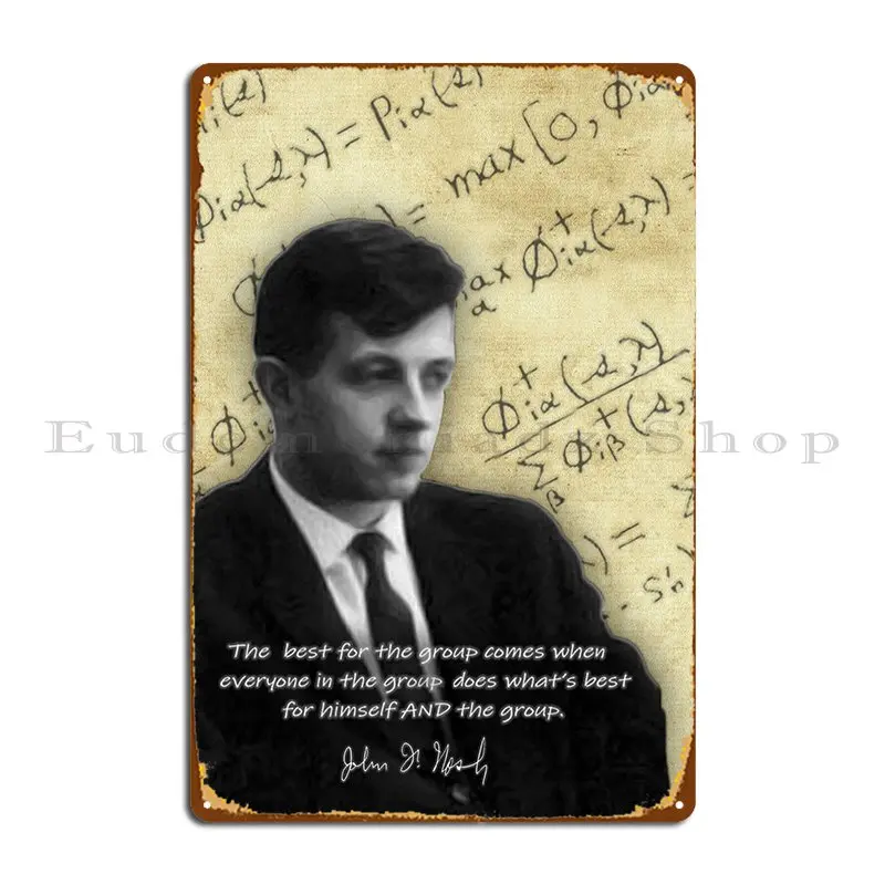 

Металлический плакат John Nash, ретро-печать, роспись, индивидуальный знак, оловянный плакат