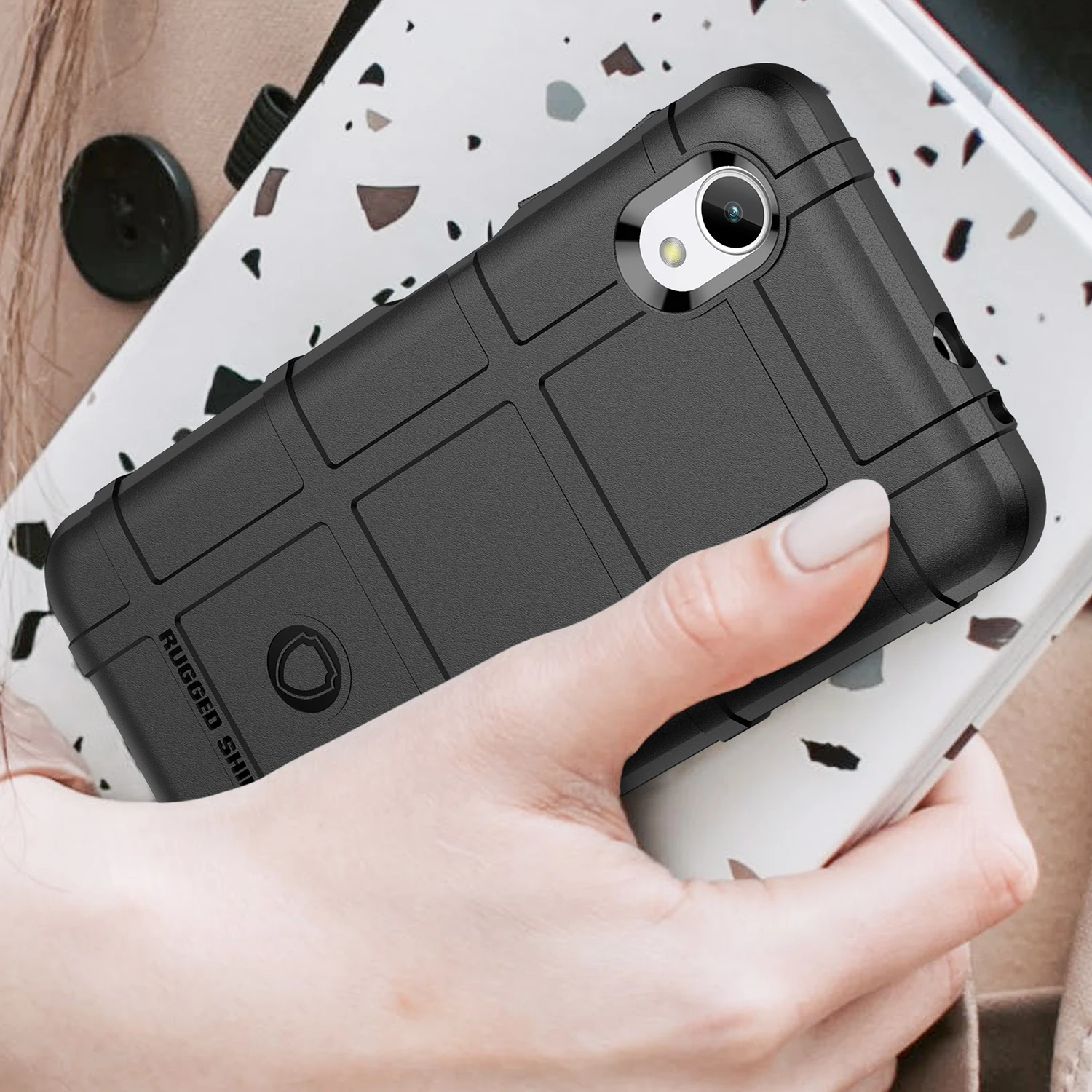 Soft Shield Armor Heavy Matte Back Cover Case, Anti-Knock Protection