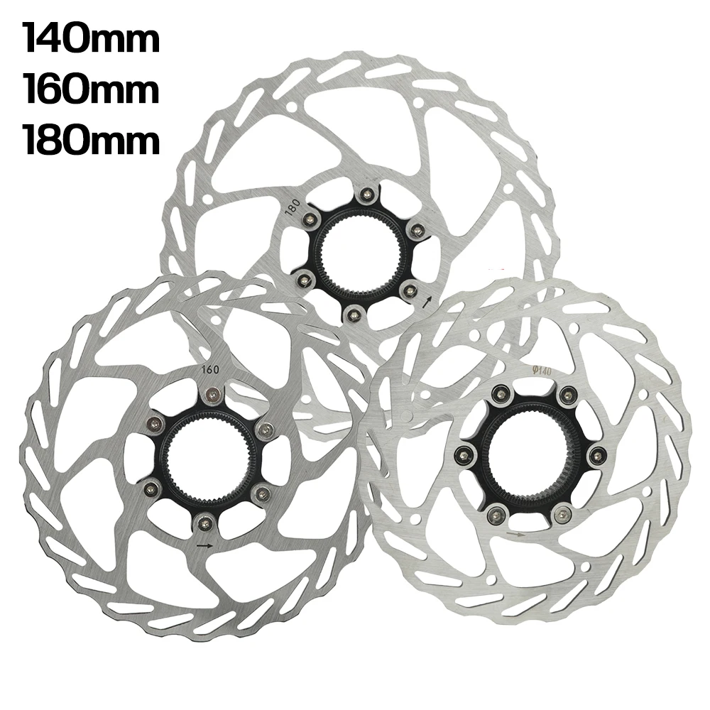 

Center Lock Bike Brake Rotors 140/160/180mm Stainless Steel Alloy Road MTB Mountain Bicycle Disc Plate Cycle Accessories