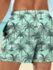 Palm Tree Tropical Men's Resort 3D Printed Board Shorts Swim Trunks Pocket Comfort Breathable Short Hawaiian Style Holiday Beach 2