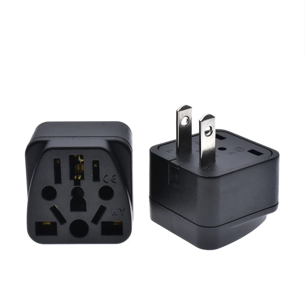 Power Strip Plug Adapter Power Adapter Plug Converter Multi-type Conversion Socket To US 2 Flat Parallel Pins 10A Japan Philippines Thailand Travel Adapter Home Plug