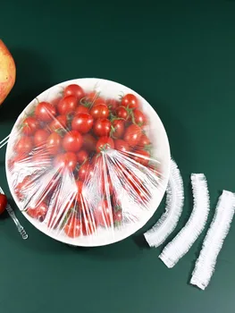 Крышки для пищевых продуктов, одноразовые, пластиковые, эластичные, 100 шт.