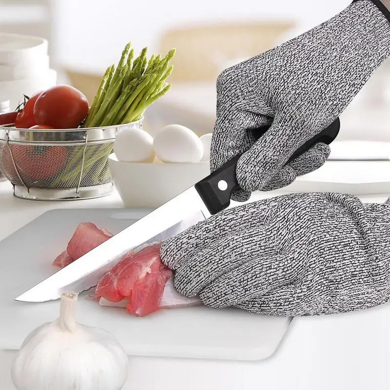 Level 5 Cut Proof Stab Resistant Wire Metal Glove Kitchen Butcher Cuts Oyster Shucking Fish Gardening Safety Gloves