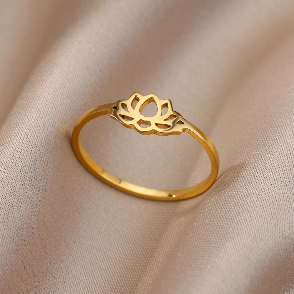 Stainless Steel Finger Ring For Women Vintage Wedding Jewelry