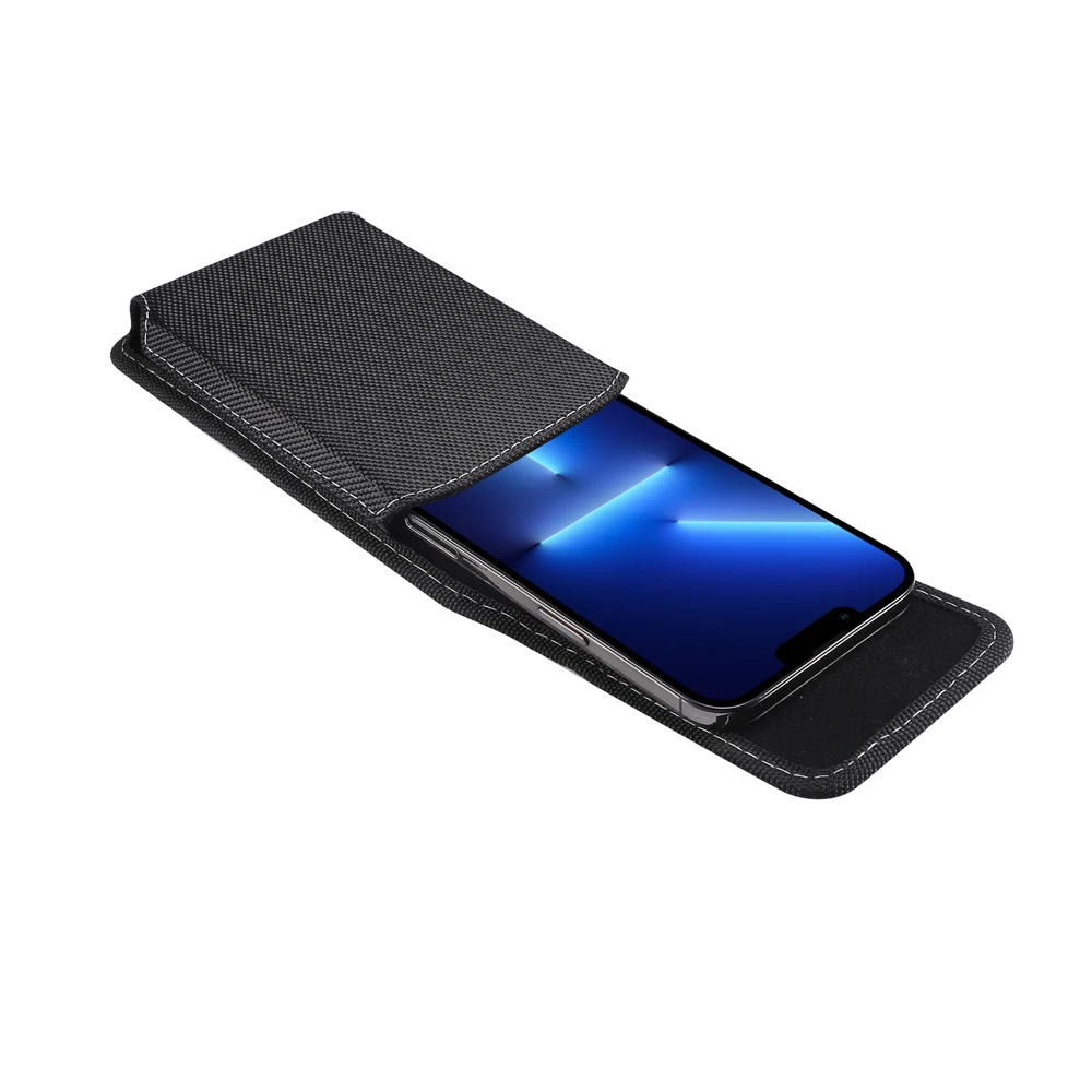 Mobile Phone Waist Bag Universal For iPhone 15 14 13 12 Pro Max Samsung Xiaomi Huawei Nylon Oxford Fabric Men Belt Clip Case