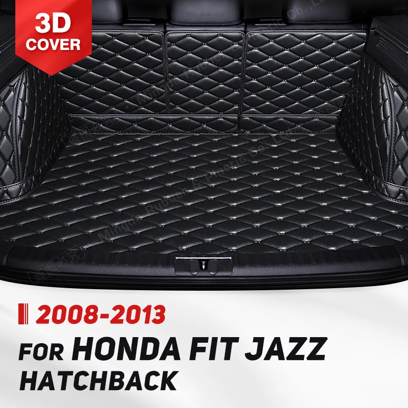 

Auto Full Coverage Trunk Mat For HONDA Fit\JAZZ 5-Seat 2008-2013 12 11 10 09 Car Cover Pad Cargo Interior Protector Accessories