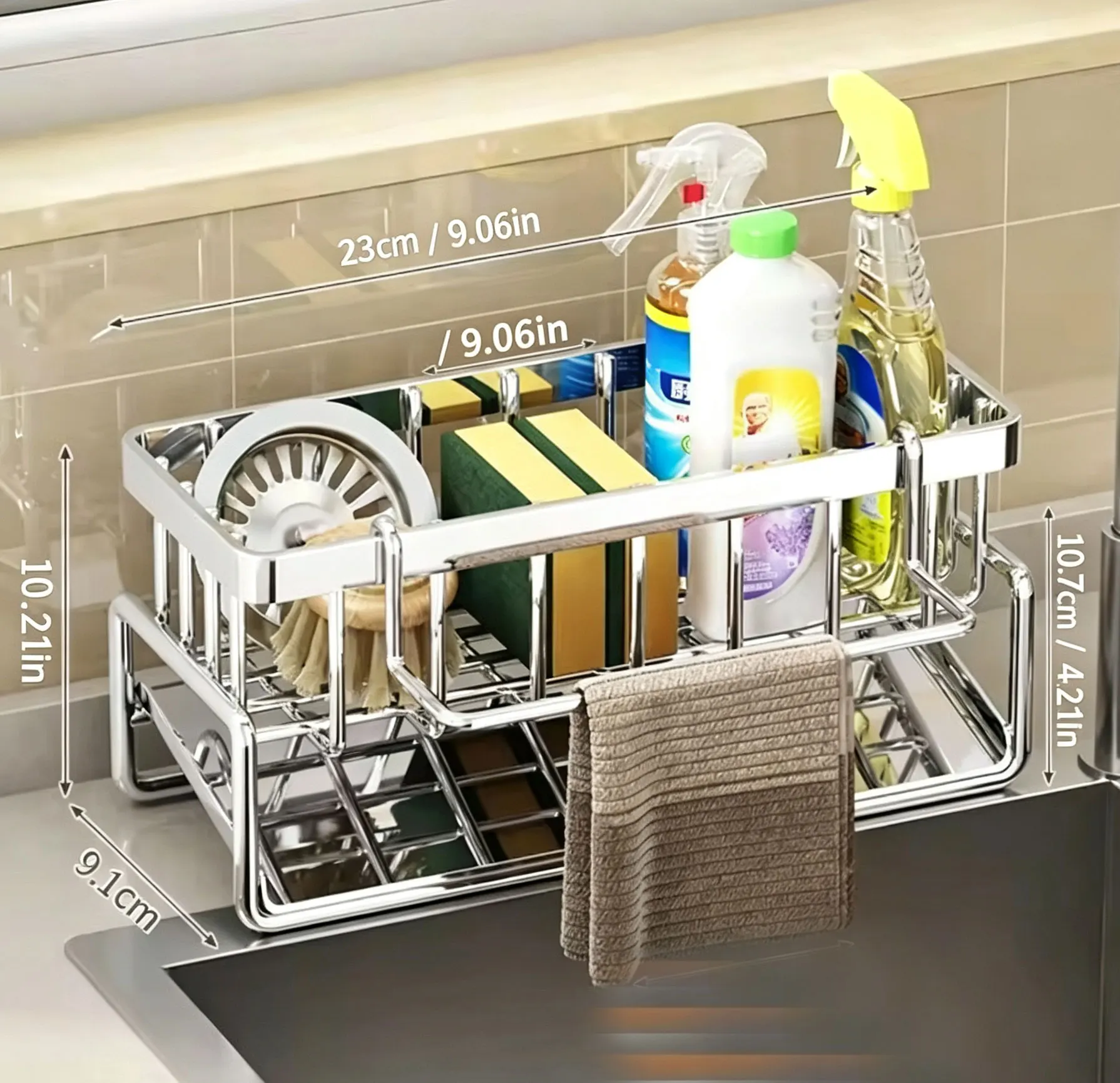 Stainless Steel Sink Caddy Organizer 2