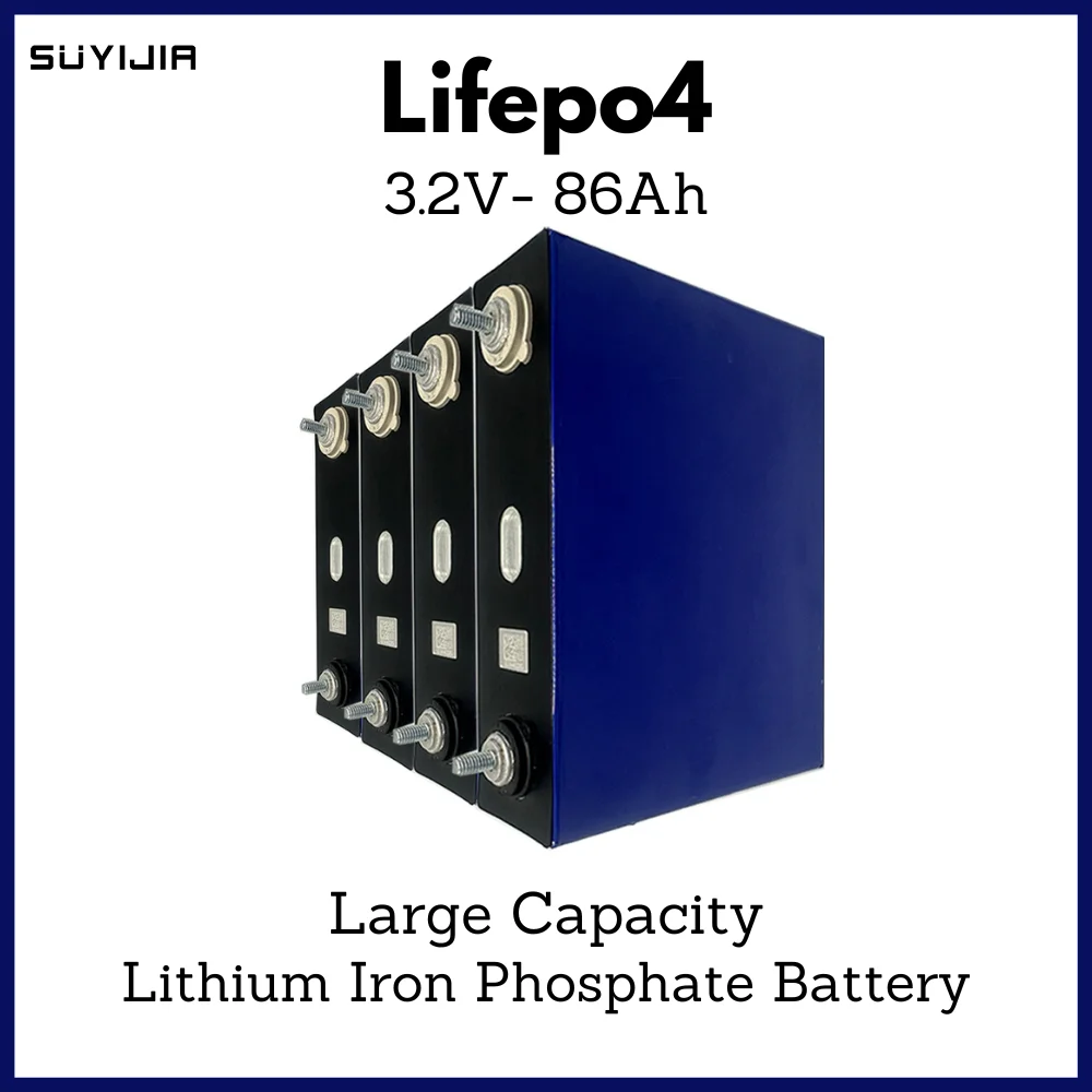 

3.2V 86Ah Lifepo4 Lithium Iron Phosphate Battery Pack for DIY RV Battery and Solar Storage System Camper Vehicle Golf Cart SUV